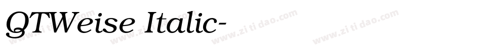 QTWeise Italic字体转换